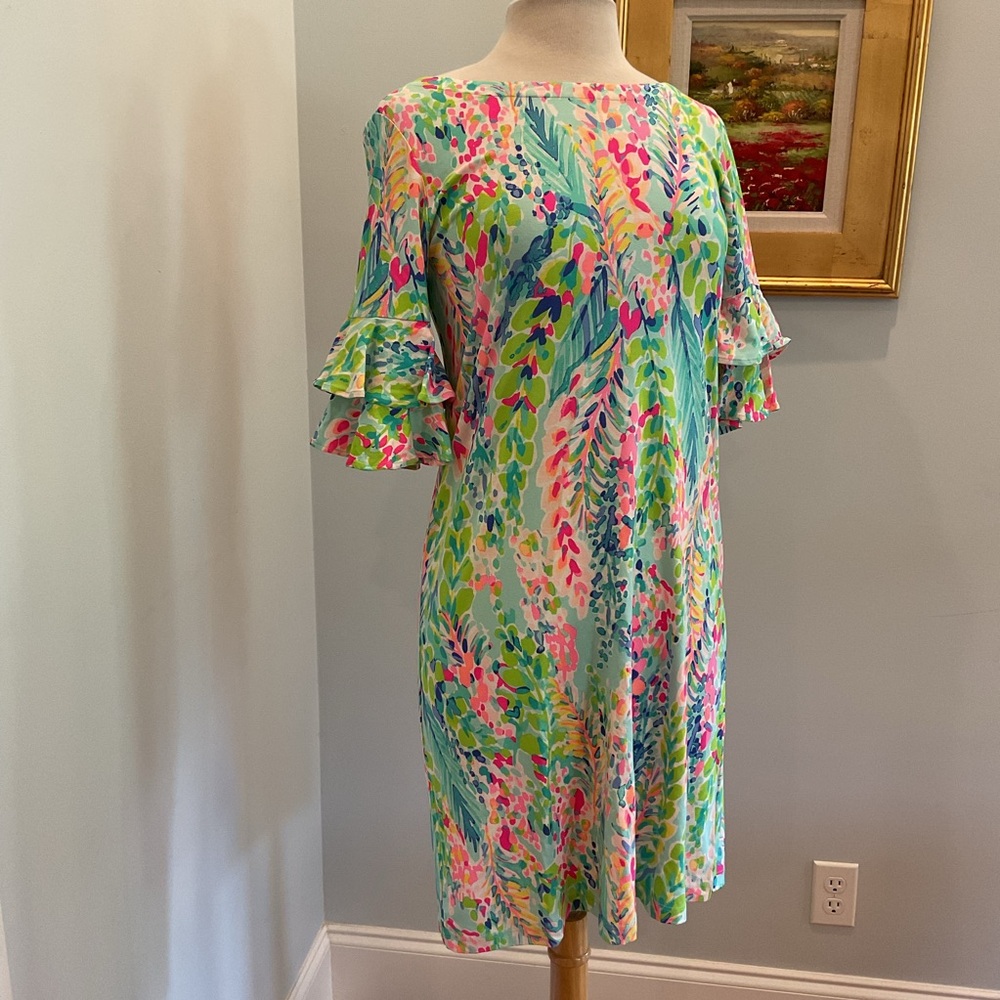 Lilly Pulitzer Lula Dress in Multi‎ Catch the Wave print - Picture 4 of 10